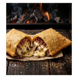 Pastel de Calabresa com Queijo